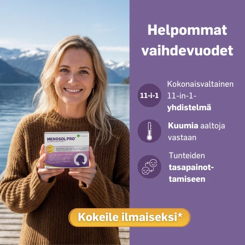 Kokeile Menosol Pro ilmaiseksi 40 päivän ajan